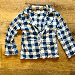 Kate Quinn 3T gingham plaid blazer